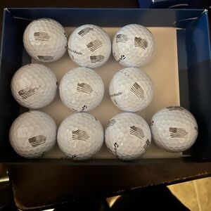 TaylorMade White Golf Balls with Flag Design